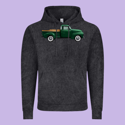 Western Green Truck Right Side View 1 Vintage Hoodie Designed By Fadigitalartstudio