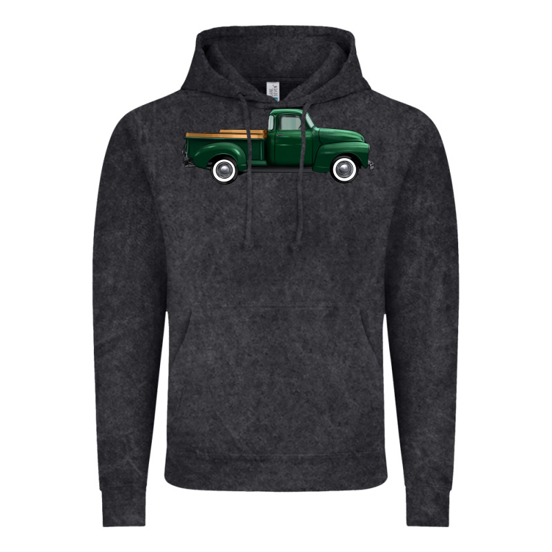 Western Green Truck Right Side View 1 Vintage Hoodie by FaDigitalArtStudio | Teevron