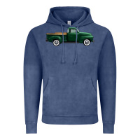 Vintage Denim western green truck right side view 1 Vintage Hoodie - FaDigitalArtStudio