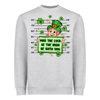 Heather Grey may the luck of the irish be with you Heavyweight Sweatshirt - Artiststas