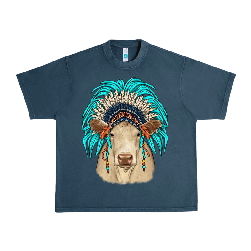 Charolais Indian Headdress Urban Heavy Tee by JahusDesignShop | Teevron