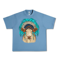 Pebble Blue charolais indian headdress Urban Heavy Tee - JahusDesignShop