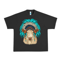 Pigment Black charolais indian headdress Urban Heavy Tee - JahusDesignShop