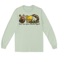 Matcha Peace Love Green Chameleon Lizard Long Sleeve Tee - LillyAllenDesigns