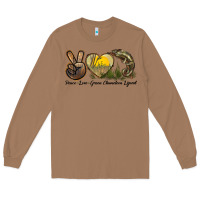 Toasted Coconut Peace Love Green Chameleon Lizard Long Sleeve Tee - LillyAllenDesigns