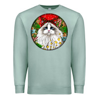 Seafoam christmas ragdoll  cat Premium Sweatshirt - LillyAllenDesigns