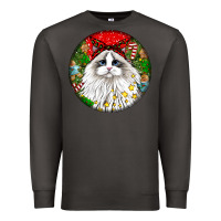 Smoke christmas ragdoll  cat Premium Sweatshirt - LillyAllenDesigns