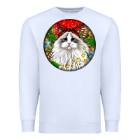 White christmas ragdoll  cat Premium Sweatshirt - LillyAllenDesigns