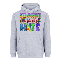 Heather Grey Straight Againts Hate Heavyweight Hoodie - BundleAndBundleShop