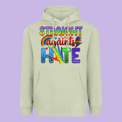 Straight Againts Hate Heavyweight Hoodie Designed By Bundleandbundleshop