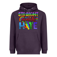 Plum Straight Againts Hate Heavyweight Hoodie - BundleAndBundleShop