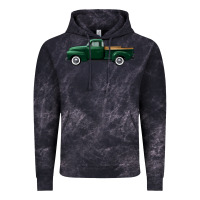 Cloud Black western green truck right side view Vintage Hoodie - FaDigitalArtStudio