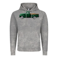 Cloud Rock western green truck right side view Vintage Hoodie - FaDigitalArtStudio