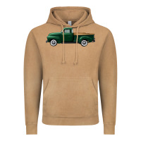 Vintage Camel western green truck right side view Vintage Hoodie - FaDigitalArtStudio