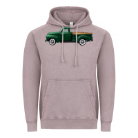 Vintage Zinc western green truck right side view Vintage Hoodie - FaDigitalArtStudio