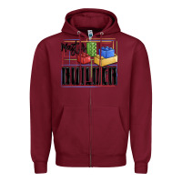 Burgundy master builder Zipper Hoodie - MaliasSmallBusiness