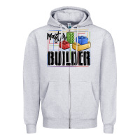 Heather Grey master builder Zipper Hoodie - MaliasSmallBusiness