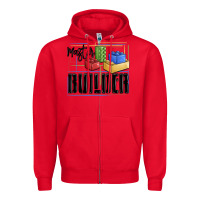 Red master builder Zipper Hoodie - MaliasSmallBusiness