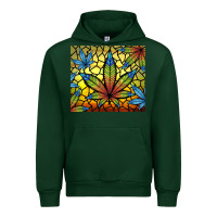 Forest Green stained glass weed Urban Hoodie - TumblerDesignByShophia