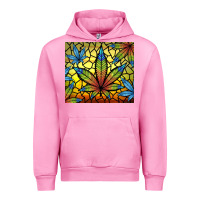 Fuchsia Pink stained glass weed Urban Hoodie - TumblerDesignByShophia