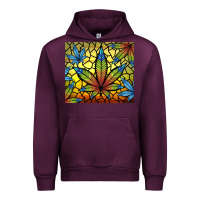 Mauve Wine stained glass weed Urban Hoodie - TumblerDesignByShophia