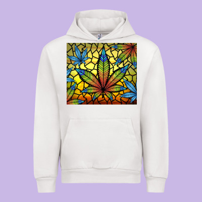 Stained Glass Weed Urban Hoodie Designed By Tumblerdesignbyshophia