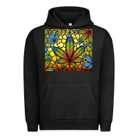 Pigment Black stained glass weed Urban Hoodie - TumblerDesignByShophia