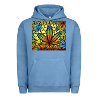Pigment Pebble Blue stained glass weed Urban Hoodie - TumblerDesignByShophia