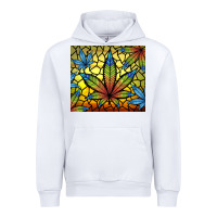 White stained glass weed Urban Hoodie - TumblerDesignByShophia