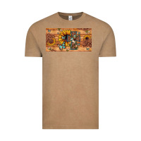 Vintage Coffee leopard cross butterfly sunflower Vintage Tee - JahusDesignShop