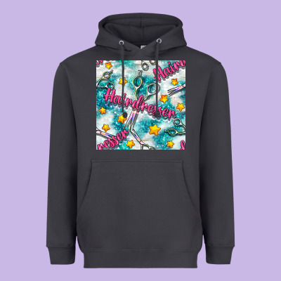 Hairdresser Scissor And Stars With Glitter Seamless Pattern Bbs Heavyweight Hoodie Designed By Bundleandbundleshop