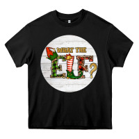 Black What The Elf Christmas Heavy Core Tee - RanaPortraitStore