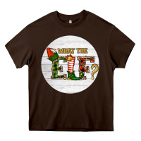 Chocolate Brown What The Elf Christmas Heavy Core Tee - RanaPortraitStore