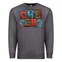 Charcoal Heather Cheer Baseball stitchs Premium Sweatshirt - LillyAllenDesigns
