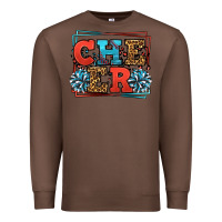 Chestnut Cheer Baseball stitchs Premium Sweatshirt - LillyAllenDesigns