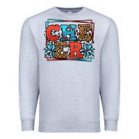 Heather Grey Cheer Baseball stitchs Premium Sweatshirt - LillyAllenDesigns