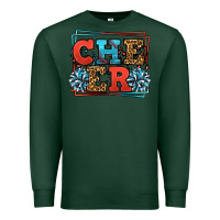 Sports Green Cheer Baseball stitchs Premium Sweatshirt - LillyAllenDesigns