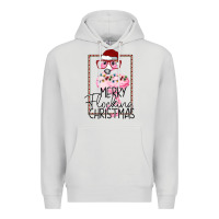Dove Grey Merry Flock Christmas Flamingo Christmas Premium Hoodie - Bettercallsaul