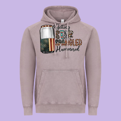 Getting Star Spangled Hammered Vintage Hoodie Designed By Cowhidedigitalart