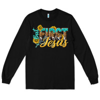 Black but first jesus Long Sleeve Tee - NancyCooperArtShop