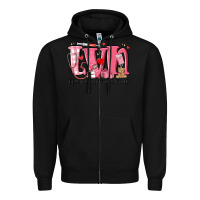 Black lvn licensed vocational nurse valentine's day Zipper Hoodie - MaliasSmallBusiness