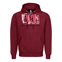 Burgundy lvn licensed vocational nurse valentine's day Zipper Hoodie - MaliasSmallBusiness
