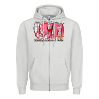 Dove Grey lvn licensed vocational nurse valentine's day Zipper Hoodie - MaliasSmallBusiness