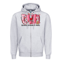Heather Grey lvn licensed vocational nurse valentine's day Zipper Hoodie - MaliasSmallBusiness