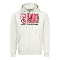 Oatmeal Heather lvn licensed vocational nurse valentine's day Zipper Hoodie - MaliasSmallBusiness