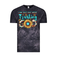 Cloud Black i'm just out here trusting god Vintage Tee - JahusDesignShop