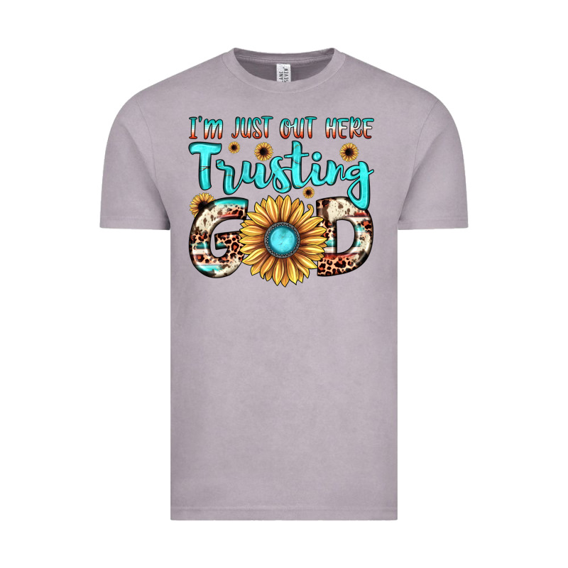 I'm Just Out Here Trusting God Vintage Tee by JahusDesignShop | Teevron