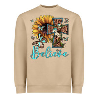 Mushroom believe leopard cross sunflower butterfly Heavyweight Sweatshirt - JahusDesignShop