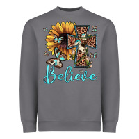 Storm believe leopard cross sunflower butterfly Heavyweight Sweatshirt - JahusDesignShop