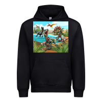 Black dinosaurs Urban Hoodie - TumblerDesignByShophia